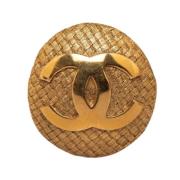 Pre-owned Metal brooches Chanel Vintage , Yellow , Dames