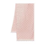 Roze Lurex Sjaal Rechthoekige Vorm Twinset , Pink , Dames