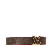 Pre-owned Canvas belts Louis Vuitton Vintage , Brown , Dames