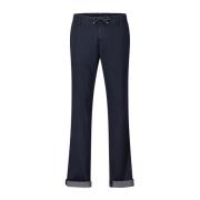 Slim Fit Vetersluiting Broek Mason's , Blue , Heren