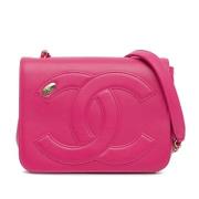 Pre-owned Leather shoulder-bags Chanel Vintage , Pink , Dames