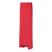 Rode Asymmetrische Elegante Lange Rok P.a.r.o.s.h. , Red , Dames