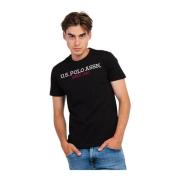 Heren T-shirt 49351-P63B-199 Zwart Regular Fit U.s. Polo Assn. , Black...