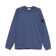 Blauwe Crew Neck Raglan Sweater Stone Island , Blue , Heren