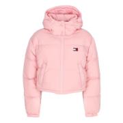 Roze Pufferjas met hoge kraag Tommy Hilfiger , Pink , Dames