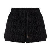 Shorts met logo Versace , Black , Dames