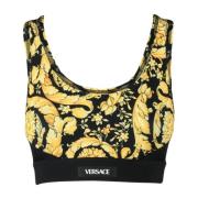 Stijlvolle Top met Polyester en Elastaan Versace , Multicolor , Dames