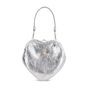 Zilverkleurige Clutch Tas met Orb Detail Vivienne Westwood , Gray , Da...