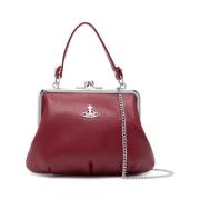 Rode Faux Leren Portemonnee Kiss-Lock Vivienne Westwood , Red , Dames