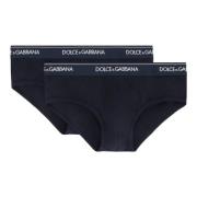 Set van katoenen slips met logo-elastische band Dolce & Gabbana , Blue...