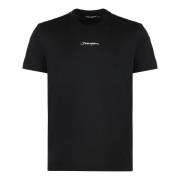 Essentiële Katoenen Crew-Neck T-Shirt Dolce & Gabbana , Black , Heren