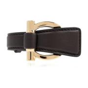 Leren armband Salvatore Ferragamo , Brown , Heren