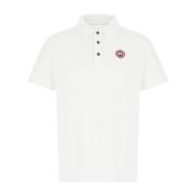 Klassieke Polo Shirt voor Mannen Canada Goose , White , Heren