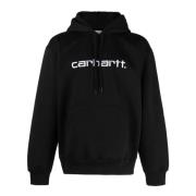 Zwarte Katoenen Sweatshirt met Logo Carhartt Wip , Black , Heren