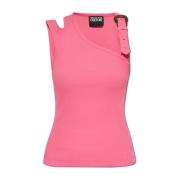 Geribbelde top Versace Jeans Couture , Pink , Dames