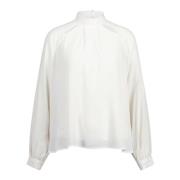 Zijdeblend Blouse met Schouderuitsparingen Riani , White , Dames