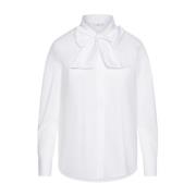 Blouse met strikdetail Riani , White , Dames