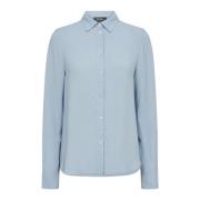 Vrouwelijk Shirt met Kraag en Knopen MOS Mosh , Blue , Dames