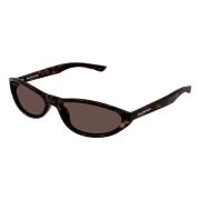 Stijlvolle zonnebril in Havana/Bruin Balenciaga , Brown , Unisex