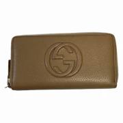 Pre-owned Leather wallets Gucci Vintage , Beige , Dames