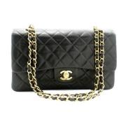 Pre-owned Leather chanel-bags Chanel Vintage , Black , Dames