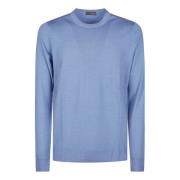 Casual Gebreide Trui Drumohr , Blue , Heren