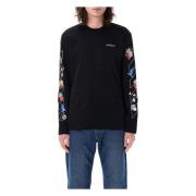 Skate Longsleeve Tee Off White , Black , Heren