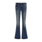 Flare Jeans met Medium Taille R13 , Blue , Dames