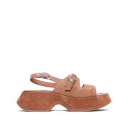 Bruine Sandalen met Achtergesp Sluiting Vic Matié , Brown , Dames