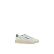 Geperforeerde leren sneakers met logodetails Autry , White , Heren