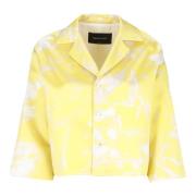 Gele zijden blazer met contrastpatroon Fabiana Filippi , Yellow , Dame...