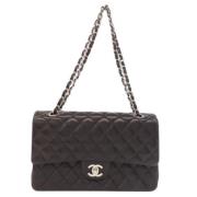 Pre-owned Leather chanel-bags Chanel Vintage , Black , Dames