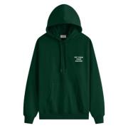 Donkergroene Slogan Hoodie Drole de Monsieur , Green , Heren