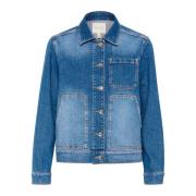 Denim jas met grote zakken Part Two , Blue , Dames