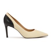 Tweekleurige pumps op een slanke stilettohak Kazar , Beige , Dames