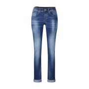 Slim-Fit Jeans met Five-Pocket Style Dondup , Blue , Heren