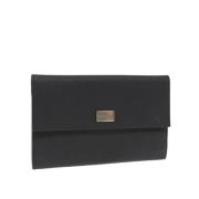 Pre-owned Leather clutches Bvlgari Vintage , Black , Dames