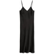 Bias Slip Jurk Norma Kamali , Black , Dames