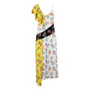 Viscose Jurk voor Dames Msgm , Multicolor , Dames