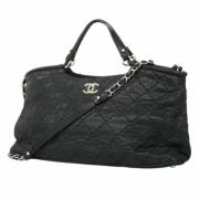 Pre-owned Canvas handbags Chanel Vintage , Black , Dames