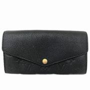 Pre-owned Leather wallets Louis Vuitton Vintage , Black , Unisex