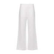 Wide Trousers Ermanno Scervino , White , Dames