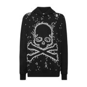 Stijlvolle hoodie met uniek ontwerp Philipp Plein , Black , Heren