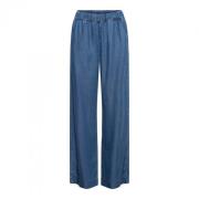 Wijde Broek - Zomerse Stijl &Co Woman , Blue , Dames