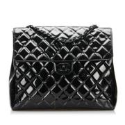 Pre-owned Leather chanel-bags Chanel Vintage , Black , Dames