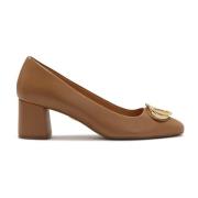 Leren pumps met comfortvoering Kazar , Brown , Dames