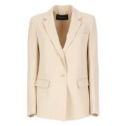 Roze Wol Linnen Blazer Vrouw Fabiana Filippi , Pink , Dames