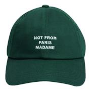 Donkergroene Slogan Pet Drole de Monsieur , Green , Unisex