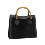 Pre-owned Suede handbags Gucci Vintage , Black , Dames