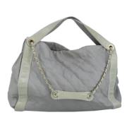 Pre-owned Leather handbags Chanel Vintage , Gray , Dames